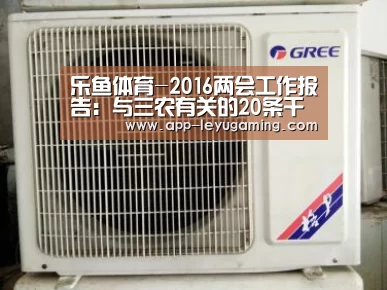 乐鱼体育-2016两会工作报告:与三农有关的20条干货(图2) 乐鱼app